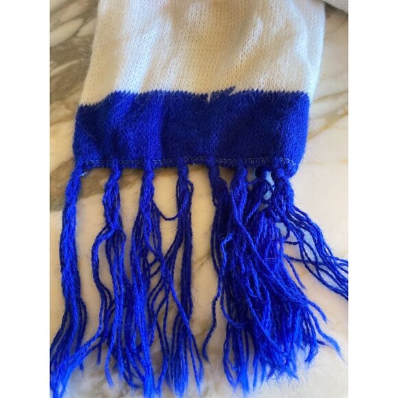 Vintage Pepsi Logo Knit Scarf Retro Red White Blue Fringe - Picture 5 of 5